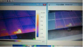  热斑效应不仅会严重影响组件的性能和使用寿命，还有可能引发燃烧及火灾，给电站带来财产损失和人员伤害，因此有效的判断热斑效应的发生及严重性是电站长期的工作。下左图是电站现场发生的组件背板灼烧现象。—组件热斑效应