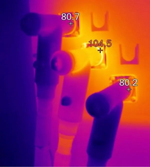 FLIR T1040显示断路肘形终端故障