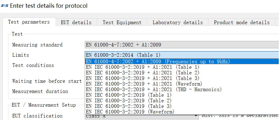 EMC谐波闪烁测试系统支持很新的谐波测试标准IEC 61000-3-2:2019 + A1:2021