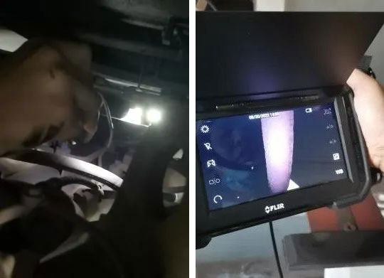 无损检测内窥镜检测风缸的焊接处和压缩气气管的状况