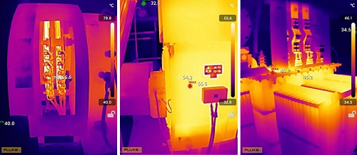 Fluke iSee手机热像仪测量各节点温度