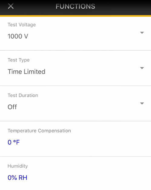 使用FLUKE1555FC绝缘测试仪时,Fluke Connect® 移动应用程序